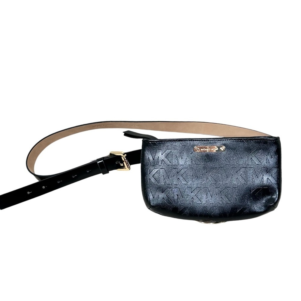 MICHAEL KORS Leather Embossed MK Logo Belt Bag - Picture 13 of 14